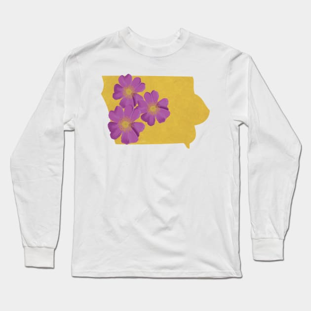 Iowa Wild Prairie Rose Long Sleeve T-Shirt by Lavenderbuttons